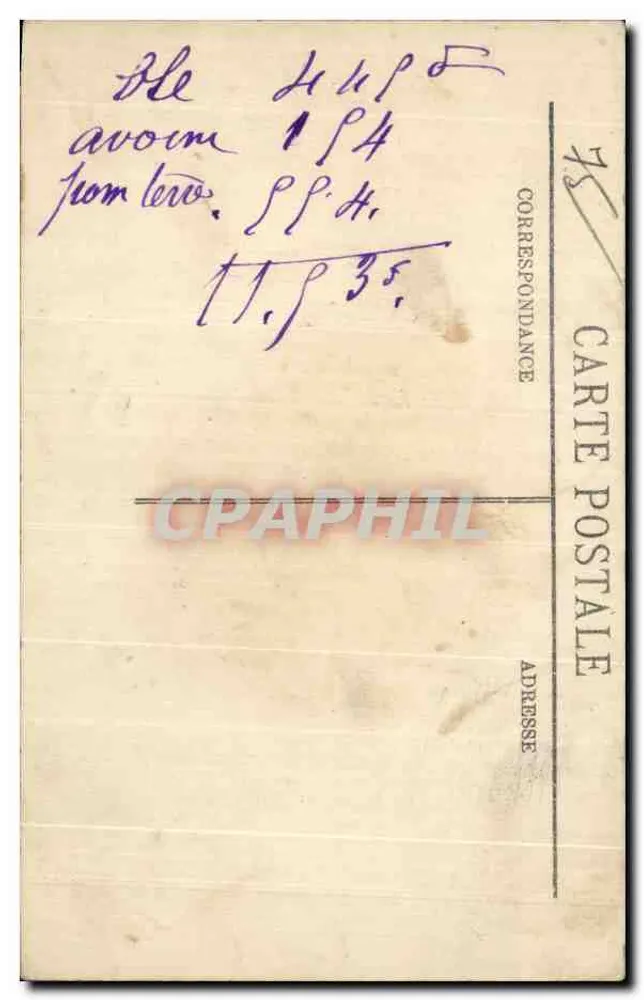 Inundações de Paris (Janeiro 1910) — O Ponte dos Artes — LL. - Verso