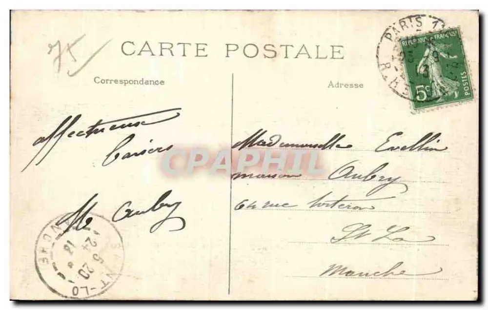 Paris (1. 2. & 9.) - Avenue de l'Opéra und Place du Théâtre Français — J. H. - Rückseite