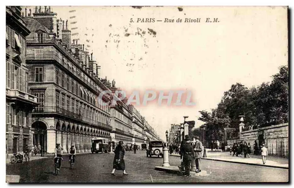 Paris — Rue de Rivoli — E.M. (editor) - Frente