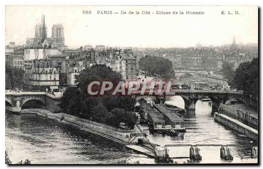 Paris — Île de la Cité — Geldschluss — E. L. D. n° 583 - Vorderseite