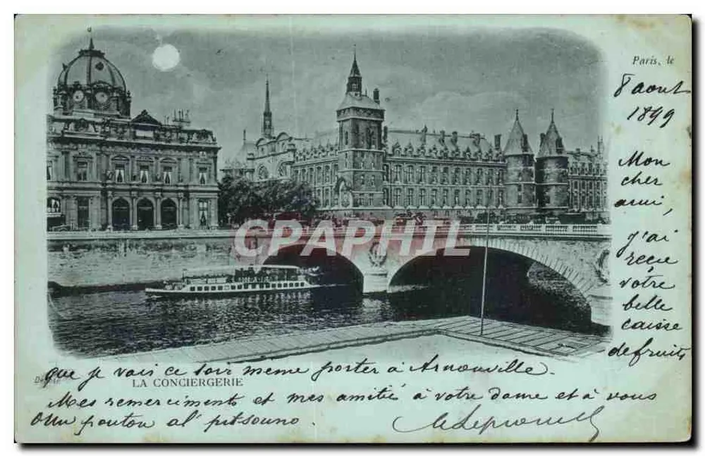 A Conciergerie — Paris — editor desconhecido, número de série não visível - Frente