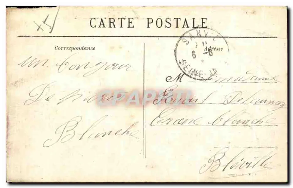 Montmartre — Rue Lamarck — Panorama — G. C. A. Paris, Nr. 627 - Rückseite