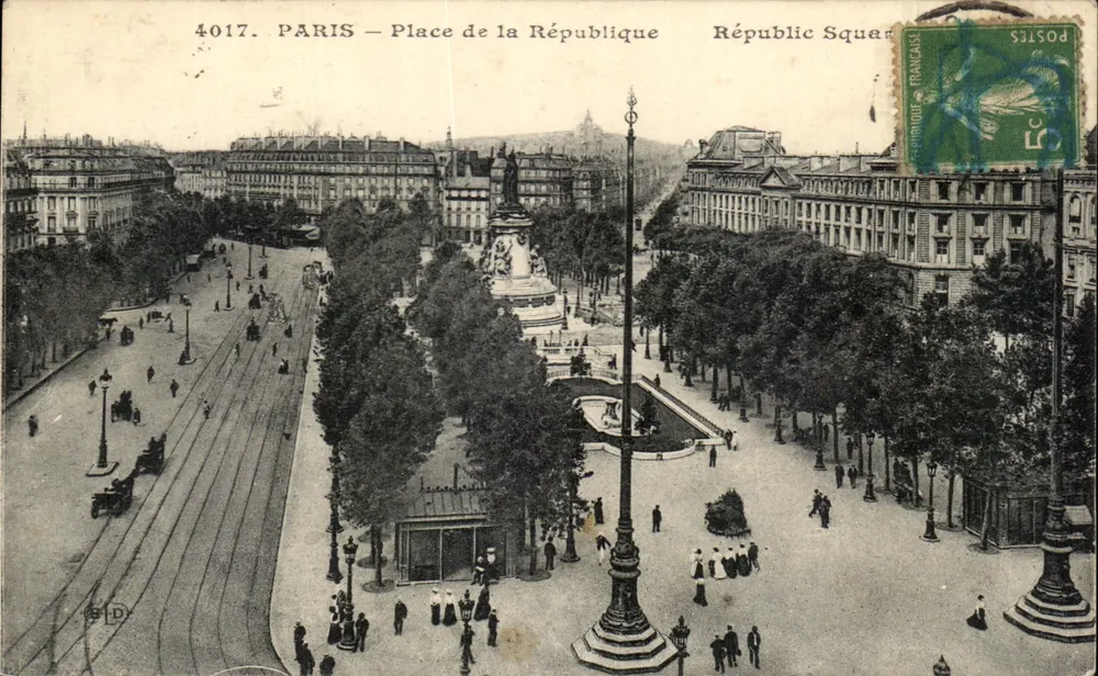 PARIS — Place de la République — Square da República — editor B.D.P. n°4017 - Frente
