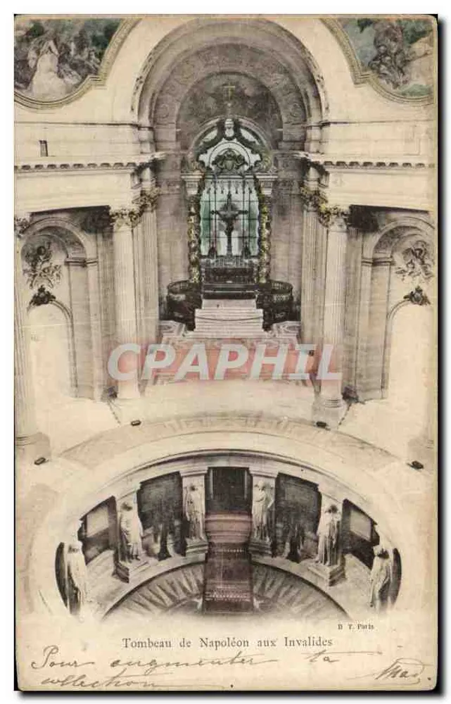 Túmulo de Napoleão nos Inválidos — Paris — B. T. Paris - Frente