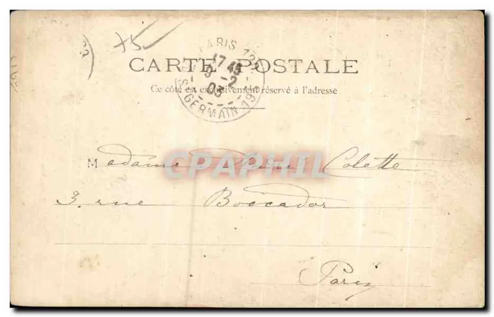 Túmulo de Napoleão nos Inválidos — Paris — B. T. Paris - Verso