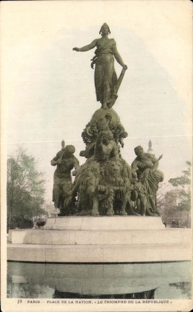 Paris - Place de la Nation, « Der Sieg der Republik » — anonymer Verleger, Nr. 19 - Vorderseite