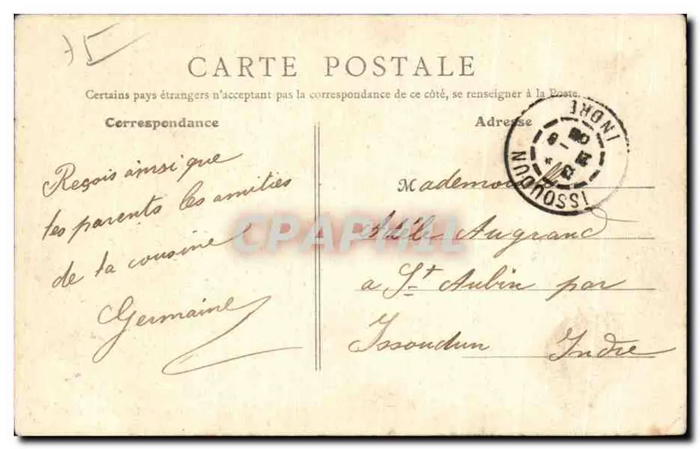 Paris - Pont Neuf — Ansicht des Flusses mit Boot — E.R., Paris, n°95 - Rückseite