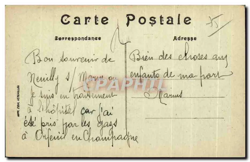 Paris — Bahnhof Quai d'Orsay — Verlag: E. Versaller - Rückseite