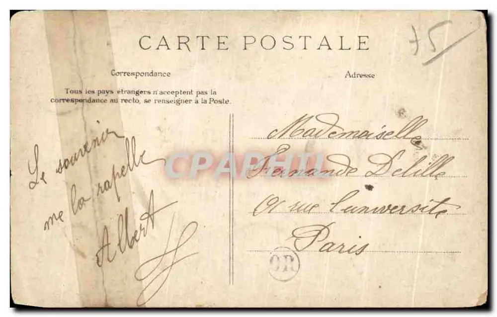 Paris — Rue de Monttessuy — Éditeur ELD, n° 853 - Verso