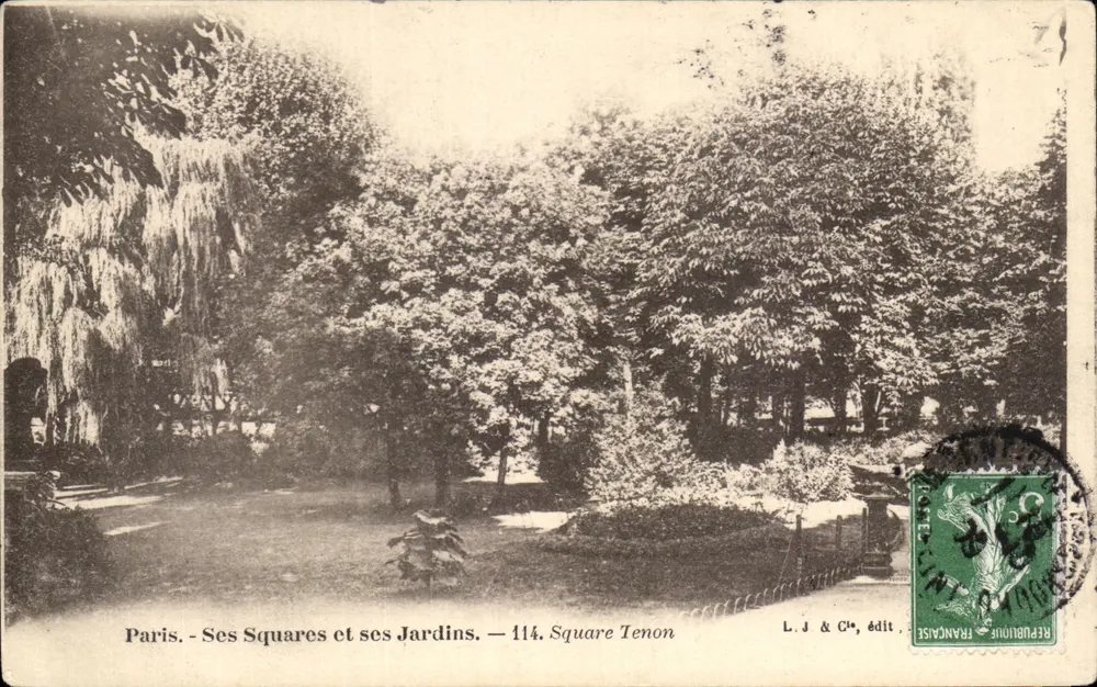 Paris - Seine Plätze und Gärten — 114. Square Tenon — L.J & Cie, édit. - Vorderseite