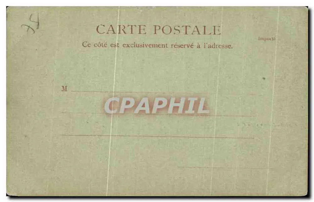 Quai du Louvre et la Cité — vue nocturne avec croissant de lune — éditeur R. & J. D., n° 10062 - Verso
