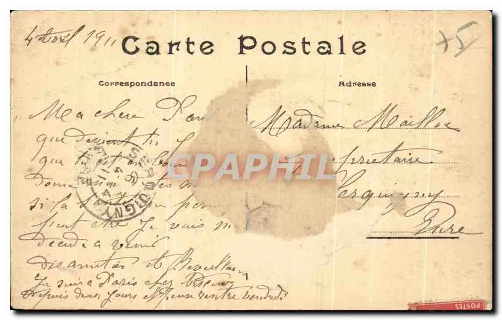 As Folies Marigny, Champs-Élysées — Paris — S.R.A. n°79 - Verso