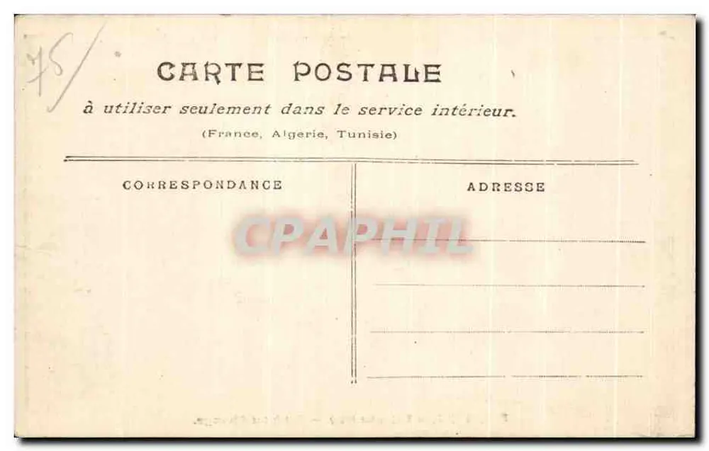 Paris überschwemmt (Januar 1910) — Pont au Change — unbekannter Verlag - Rückseite