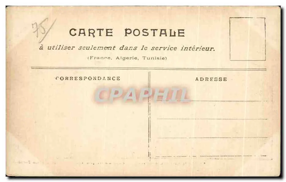 Paris inondé (janvier 1910) — Post Saint-Nicolas — Collection Taride - Rückseite