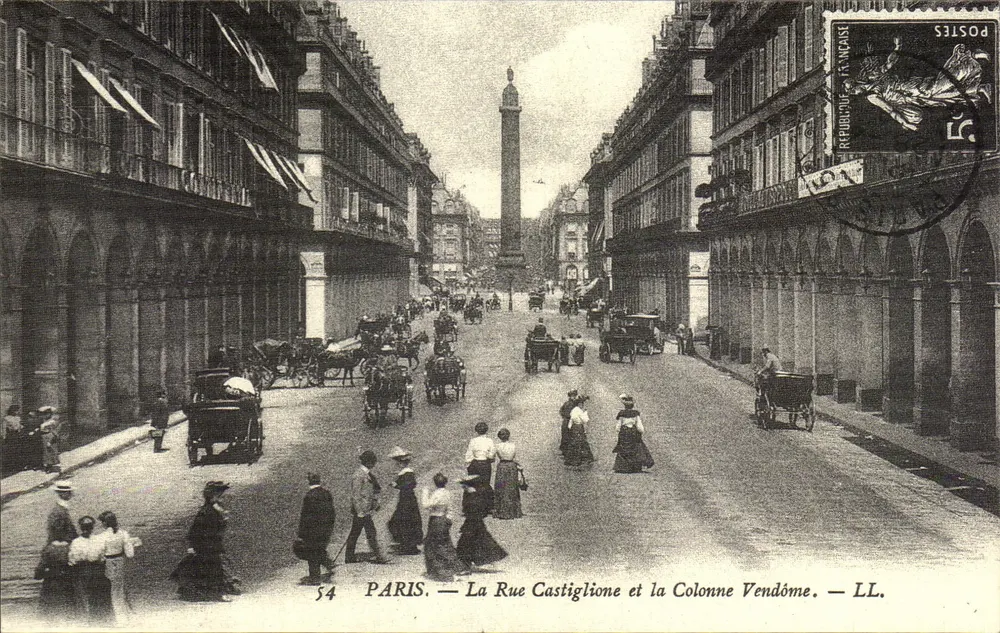 Paris — La Rue Castiglione und die Vendôme-Säule — LL. - Vorderseite