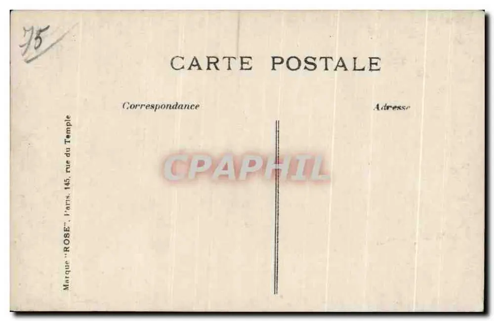 Lembrança dos Invalidos — editor ROSE, n° 75 - Verso