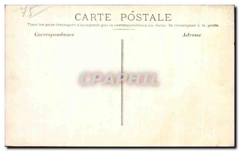 Inondations de Paris, janvier 1910 — La Rue de Lyon et la Gare P.L.M. — Éditeur : IMPRIMERIE DE LA GARE P.L.M. - Rückseite