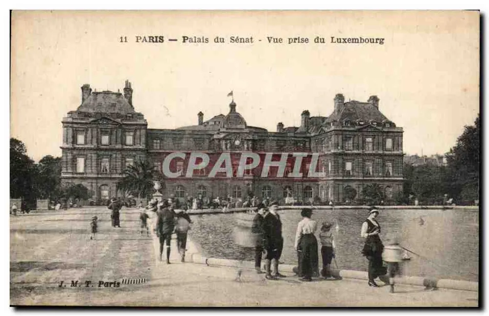 Paris — Palais du Sénat — Ansicht vom Luxembourg — J. M. T. Paris - Vorderseite