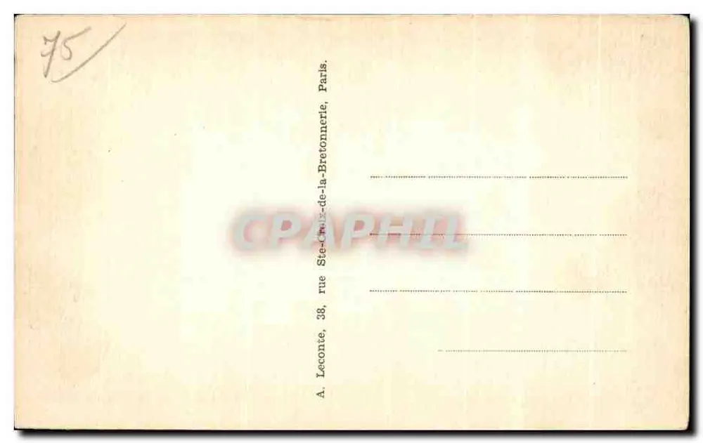 Paris - Le Tombeau du Maréchal Foch — éditeur Guy, n° 38 - Verso