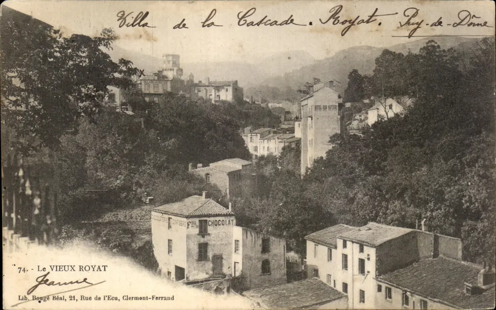 Willa Cascade - Royat - Puy-de-Dôme — Wyd. Bougé Béal, 21 Rue de l'Ecu, Clermont-Ferrand - Awers