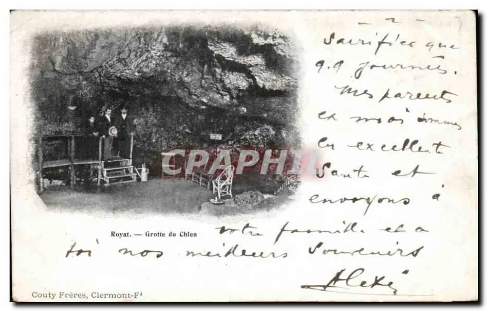 Royat — Gruta do Cão — Couty Frères, Clermont-Fd - Frente