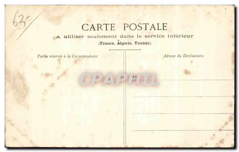 Pontaumur - Village de Miremont — Auvergne, editor Blanchet, número de série não visível - Verso