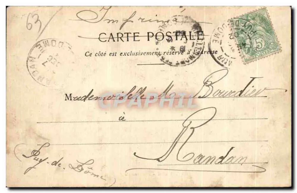 Pontaumur — Vista geral — A.B.&C. Pontaumur - Verso