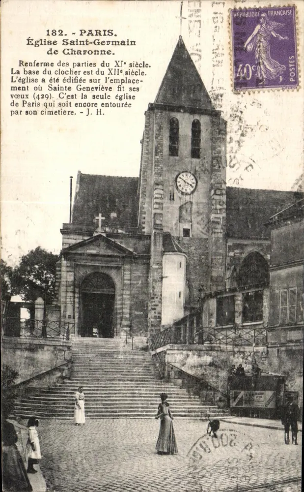 Paris - Igreja de Saint-Germain de Charonne — L. Boisson, editor, n° 182 - Frente