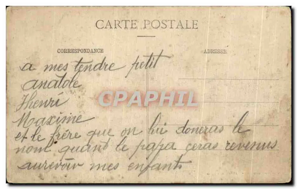 Crévic in Ruinen — Der Krieg von 1914 — Lunéville-Photo, P. R. 13, Pl. de l'Église - Rückseite