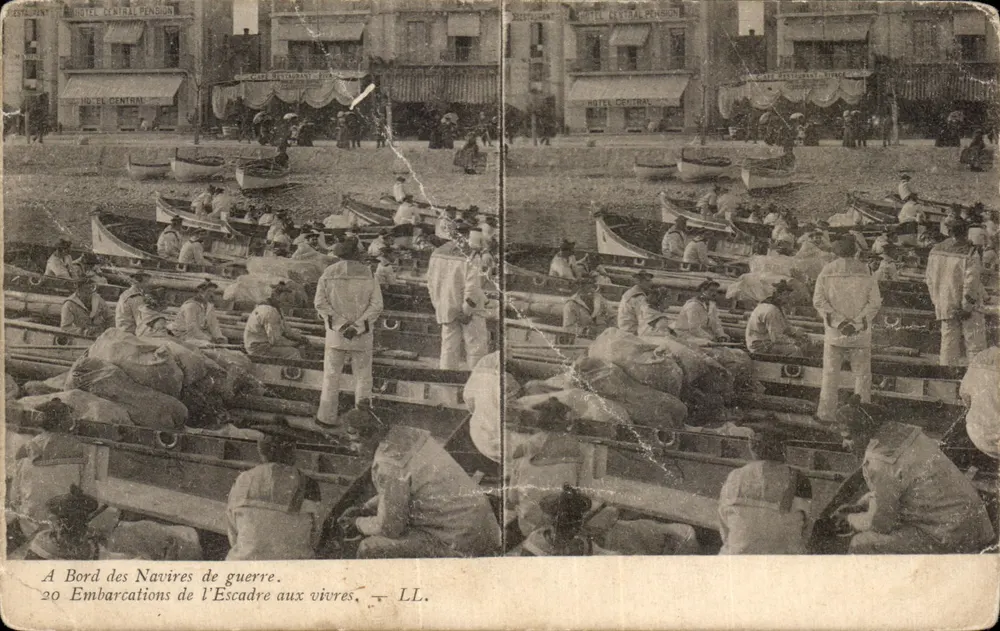 An Bord von Kriegsschiffen — 20 Boote der Flotte für Vorräte — LL. - Vorderseite