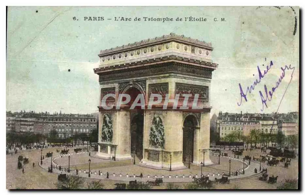 Paris — L'Arc de Triomphe de l'Étoile — C.M. (éditeur) - Frente
