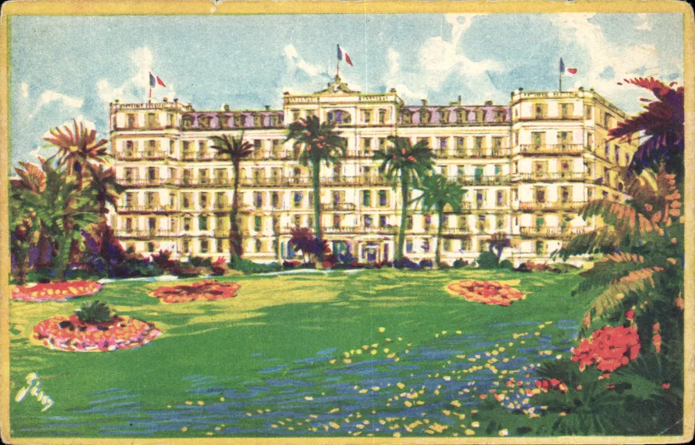 Hôtel Bellevue — Cannes — wydawca H. HITCHMAN & CIE - Awers