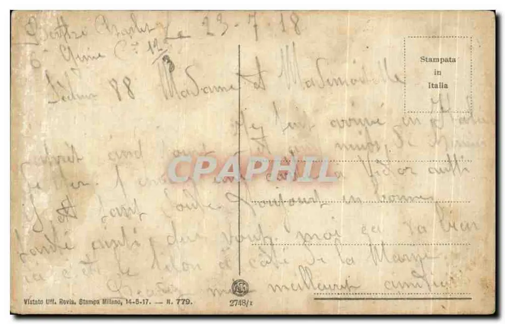 Milão — O Duomo — Stampa Milano, n° 779 - Verso