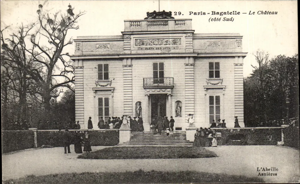 Paris - Bagatelle - O Castelo (lado Sul) — L'Abeille, Asnières - Frente