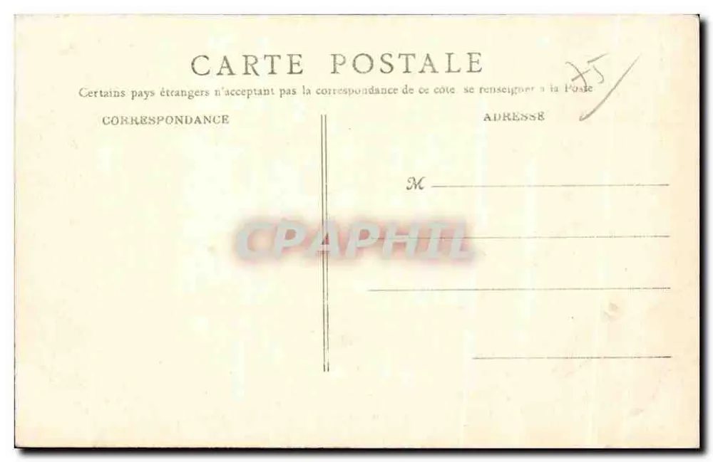 Grab von Victor Hugo — Sarg des Panthéons — B. F., Paris - Rückseite
