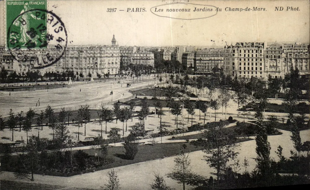 Die neuen Gärten des Champ-de-Mars — Paris — ND Phot. n° 3287 - Vorderseite