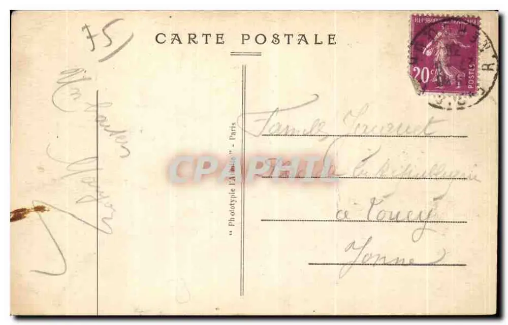Estátua de Pasteur — Avenida de Breteuil — Paris — A.C. 183 - Verso