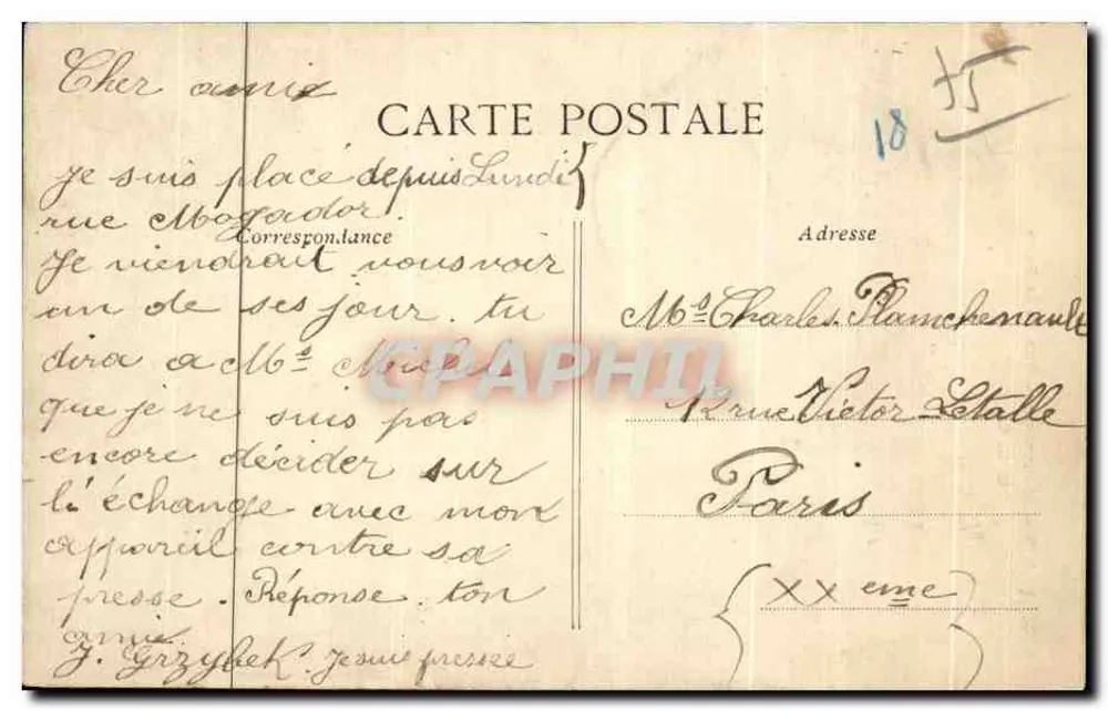 Paris — Montmartre — Rue de la Barre — C. L. C. — n° 565 - Verso