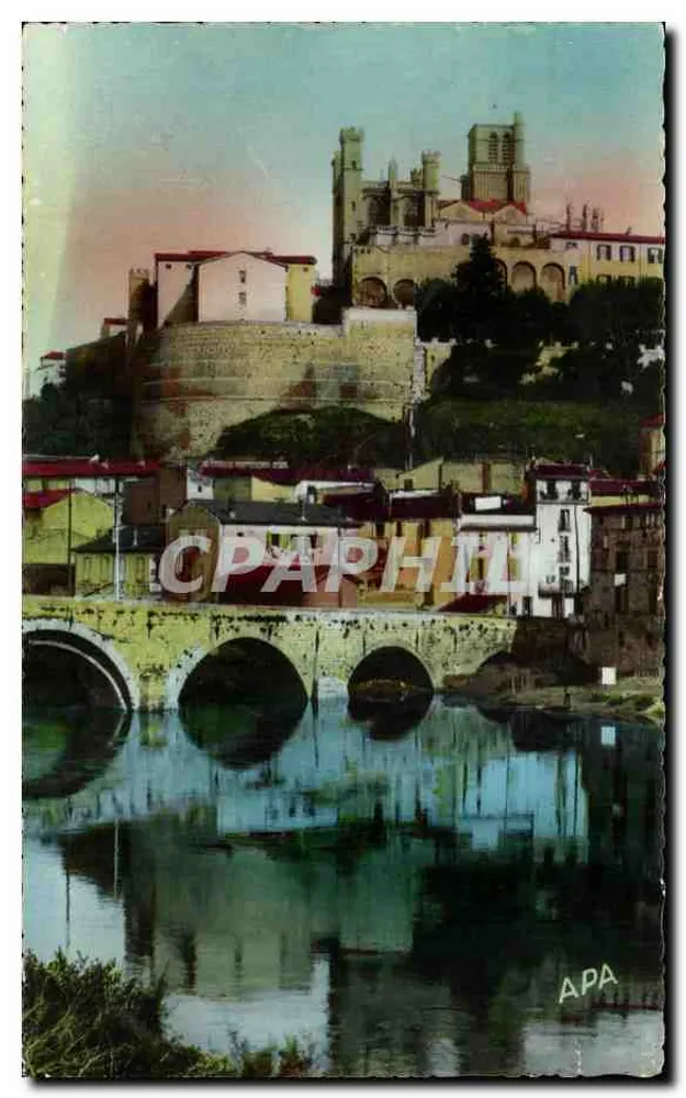 Der alte Pont und Saint-Nazaire — Béziers — Verlag APA, Nr. 8 - Vorderseite