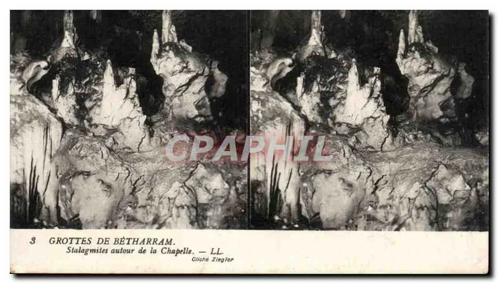 Grotten von Bétharram — Stalagmiten um die Kapelle — Cliché Ziegler — LL - Vorderseite
