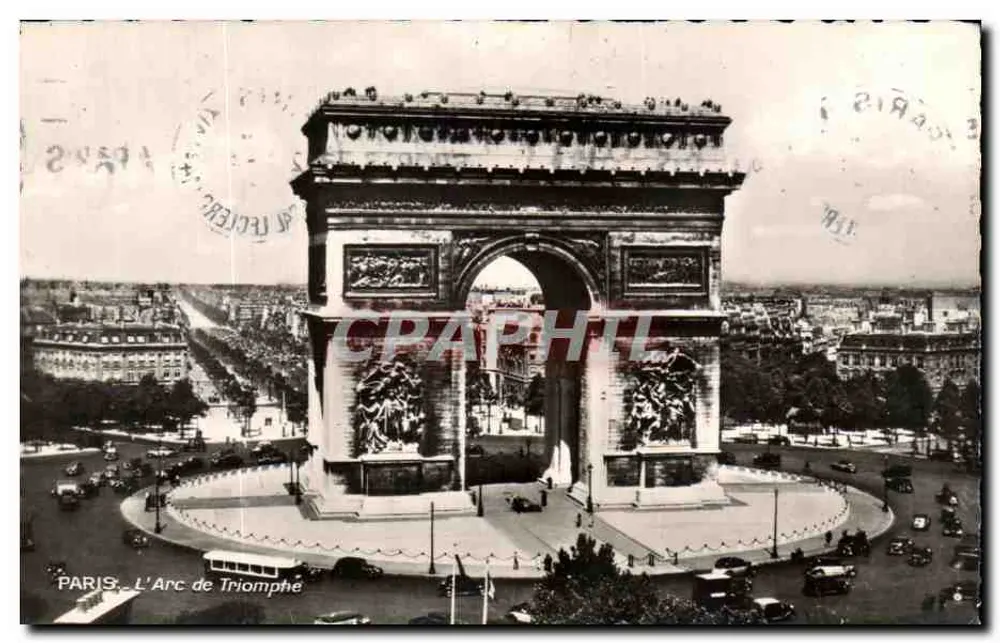 Paris - O Arco do Triunfo — editor U.A.T. 27, rue de Valois - Frente