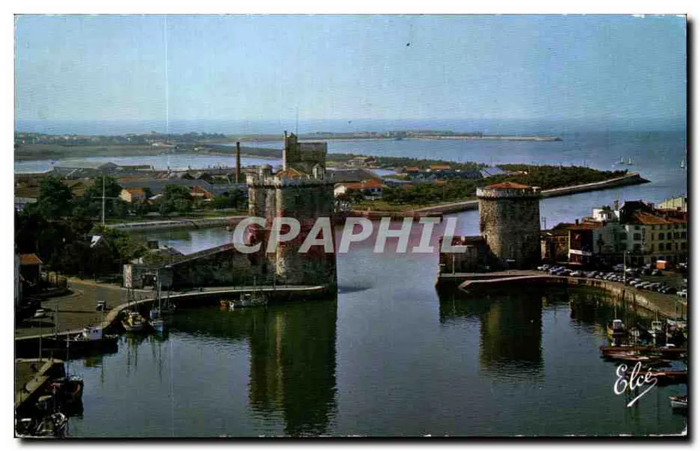 La Rochelle (Charente-Maritime) — Der Hafenmund und die beiden Türme — Verlag Elcée, n° P 470 - Vorderseite