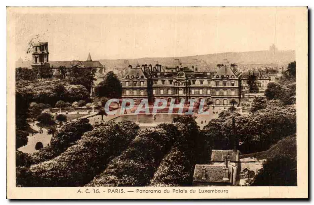 Paris — Panorama do Palácio do Luxembourg — A.C. 16 - Frente