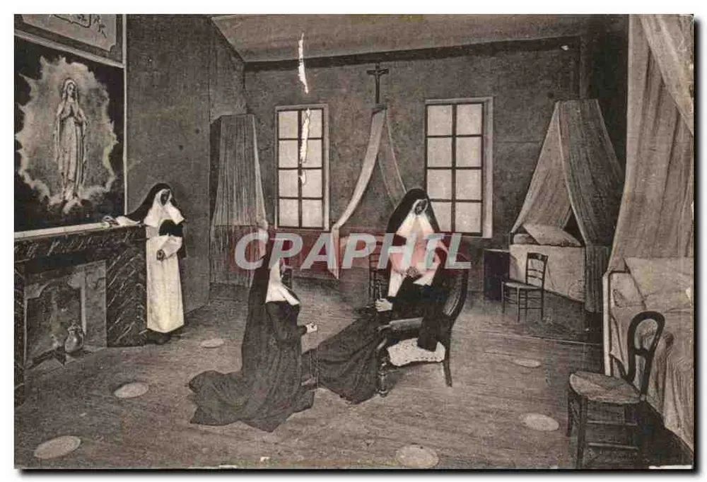 Der Tod von Bernadette im Kloster Saint-Gildard in Nevers — Verlag: Cie Alsacienne des Arts Photographiques, Straßburg - Vorderseite