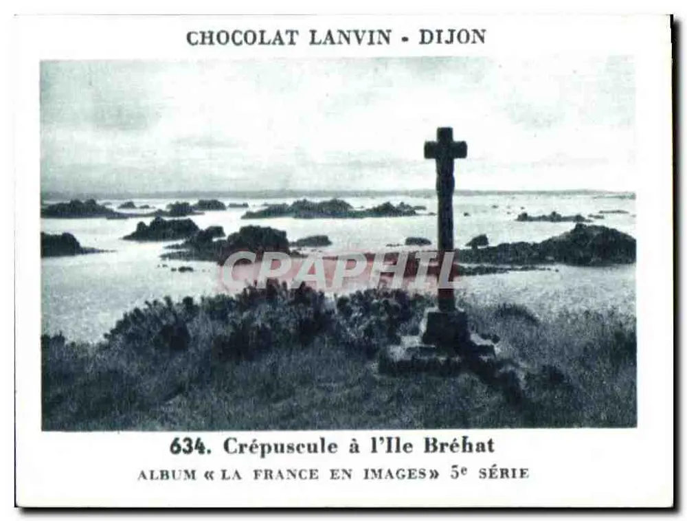 Crepúsculo na Ilha de Bréhat — Album « A França em Imagens » 5ª série — Chocolate Lanvin Dijon - Frente