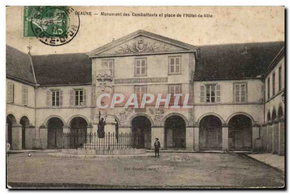 Beaune — Denkmal der Soldaten und Place de l'Hôtel-de-Ville — Yve Gauvain, Verlag - Vorderseite
