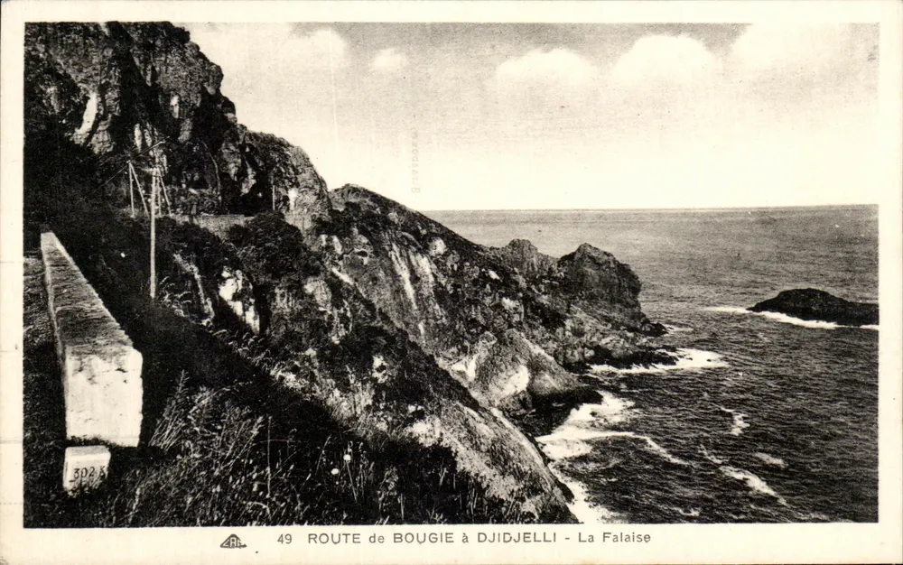 Route von Bougie nach Djidjelli - Die Klippe — Antike Ansichtskarte n°49, Verlag - Vorderseite