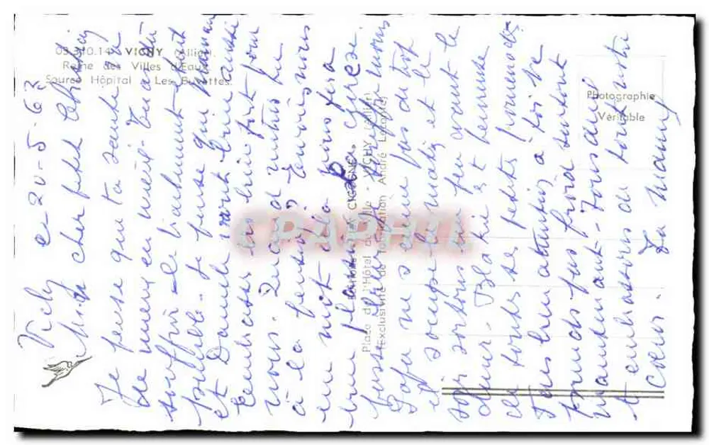 हॉस्पिटल दे ला सॉर्स के अंदर, विची — जे.ए. सिगोन - पीछे