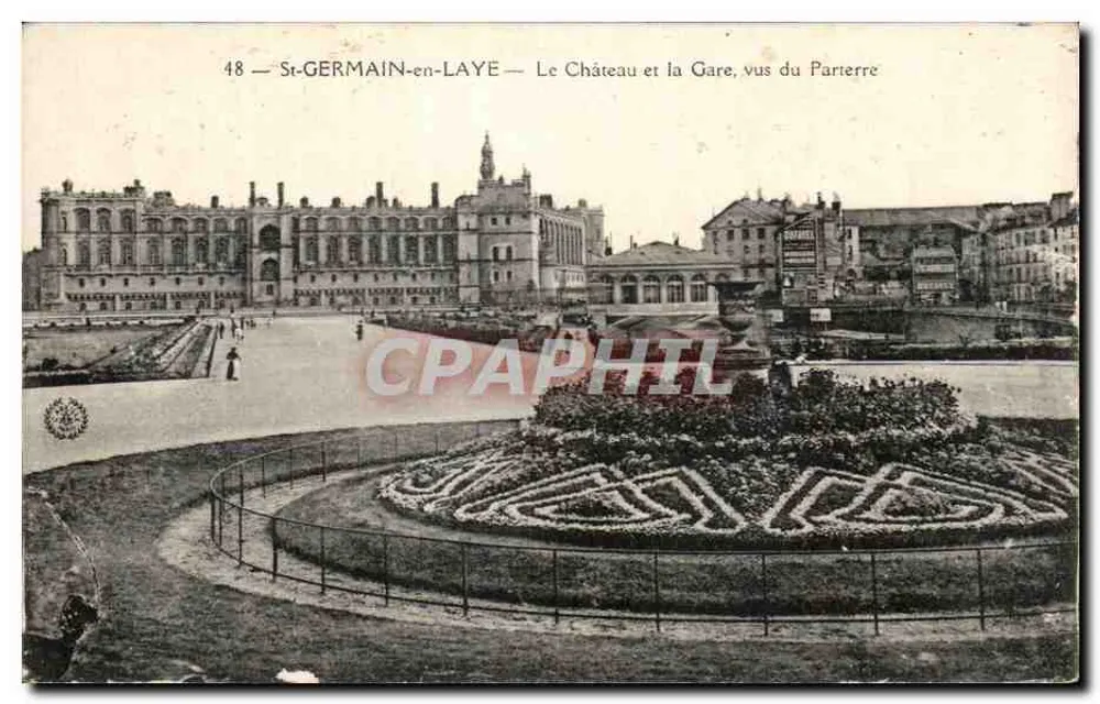 St-GERMAIN-en-LAYE — Das Schloss und die Station, vom Erdgeschoss aus gesehen — n°48 - Vorderseite