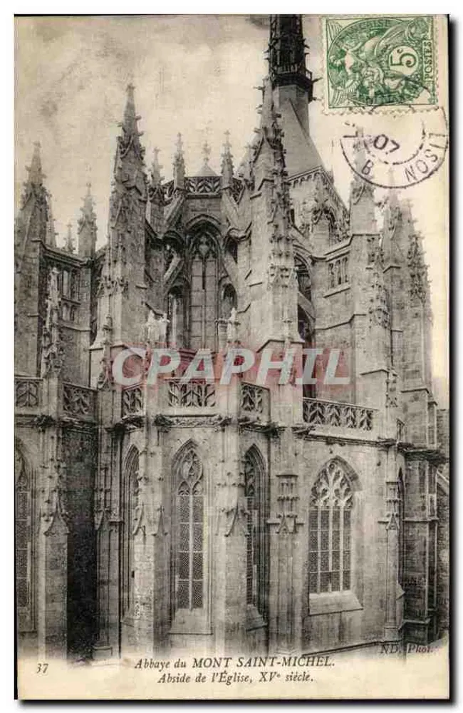 Abtei Mont Saint-Michel — Apsis der Kirche, 15. Jahrhundert — N.B. Foto n°37 - Vorderseite